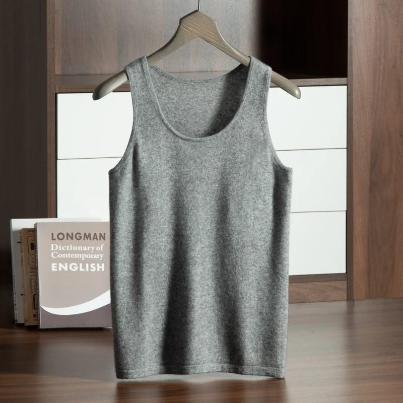 Men's Pure Cashmere U-Neck Vest S S5013494 Men's Pure Cashmere U-Neck Vest S S5013494