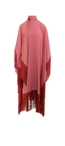 Ross High-neck Fringed Crepe Kaftan Dress In Pink 070416093 - TUZZUT Qatar Online Shopping