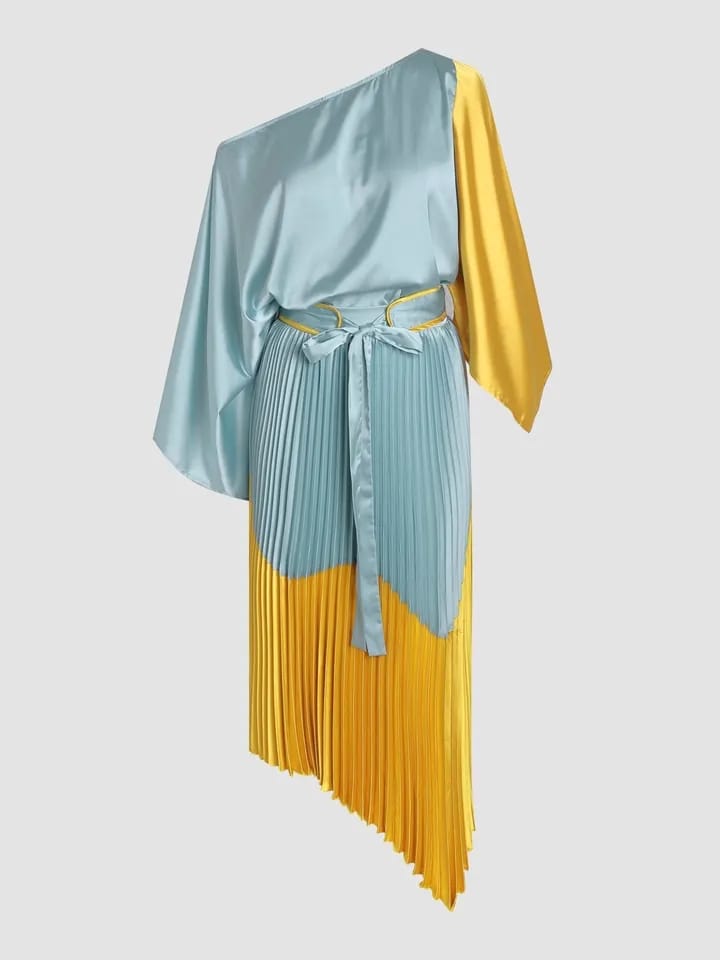 Satin Pleated 2 PC Skirt For Women S4651778 Satin Pleated 2 PC Skirt For Women S4651778