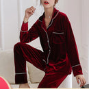 Luxury Pajamas Set Golden Velvet Home wear Suit L S4791080 - TUZZUT Qatar Online Shopping