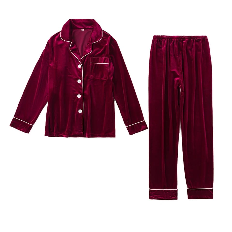 Luxury Pajamas Set Golden Velvet Home wear Suit L S4791080 Luxury Pajamas Set Golden Velvet Home wear Suit L S4791080