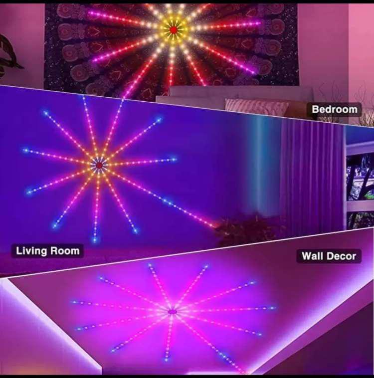 App Smart Control LED RGB Fireworks Light Smart Sensor Light