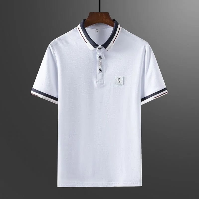 New Stitching Business Solid Color Polo Shirt M X375425