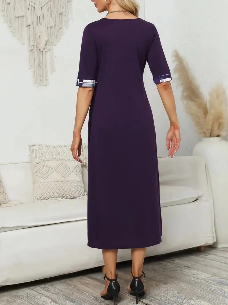 Vintage Crew Neck Short Sleeve Dress M 30879 Vintage Crew Neck Short Sleeve Dress M 30879