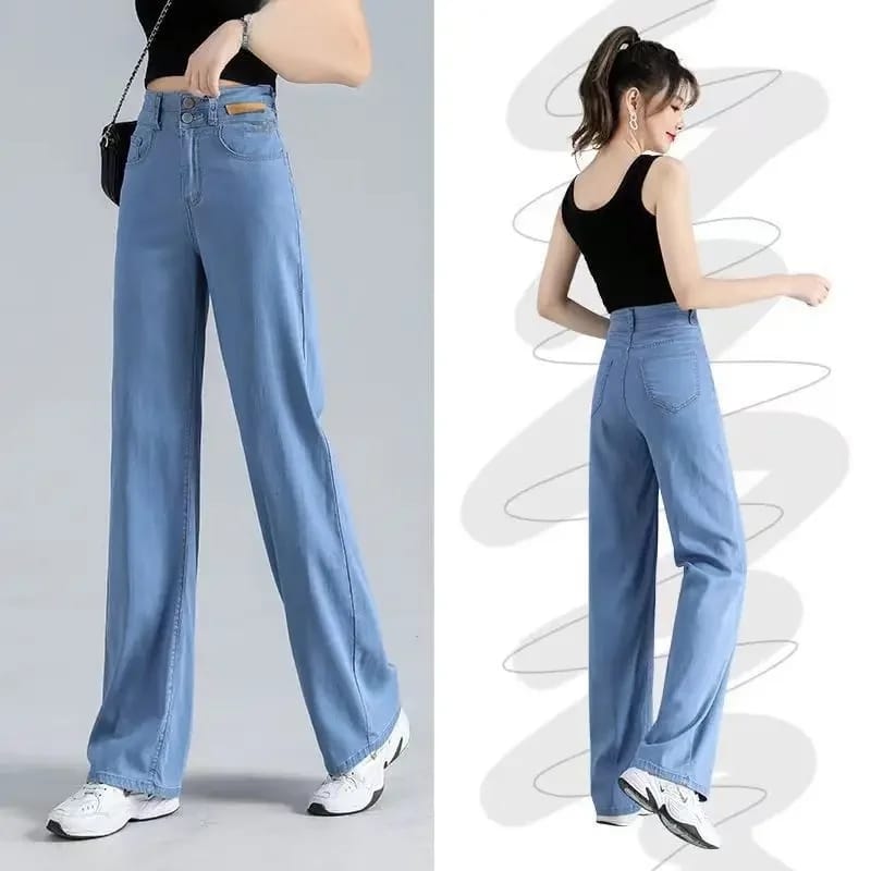 Spring Summer Women's High Waist Loose Slimming Jeans 32 39754