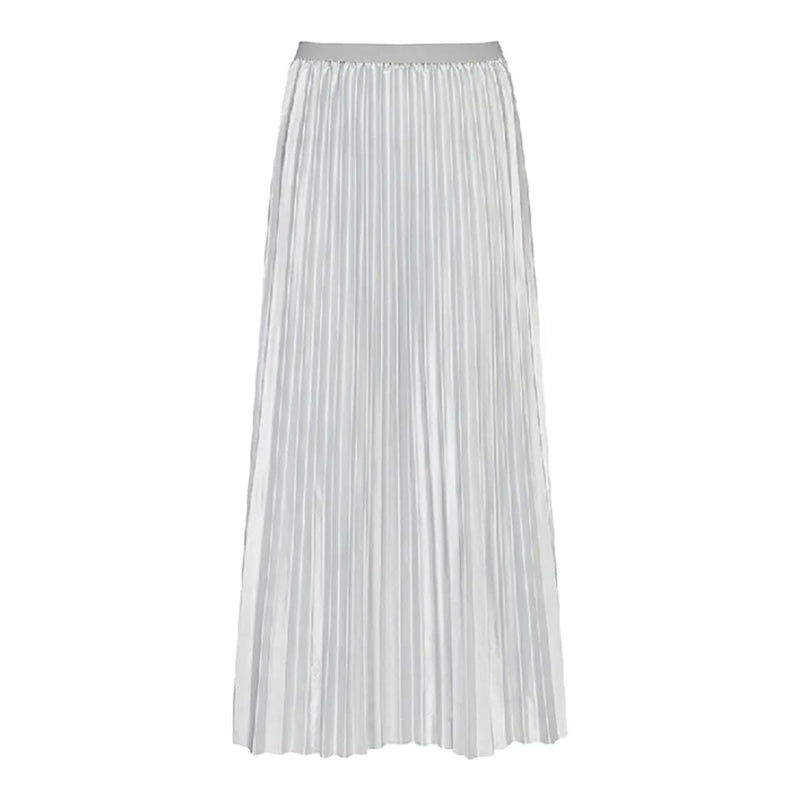 Elegant Solid Pleated Women Mi-Long Skirts L 59052