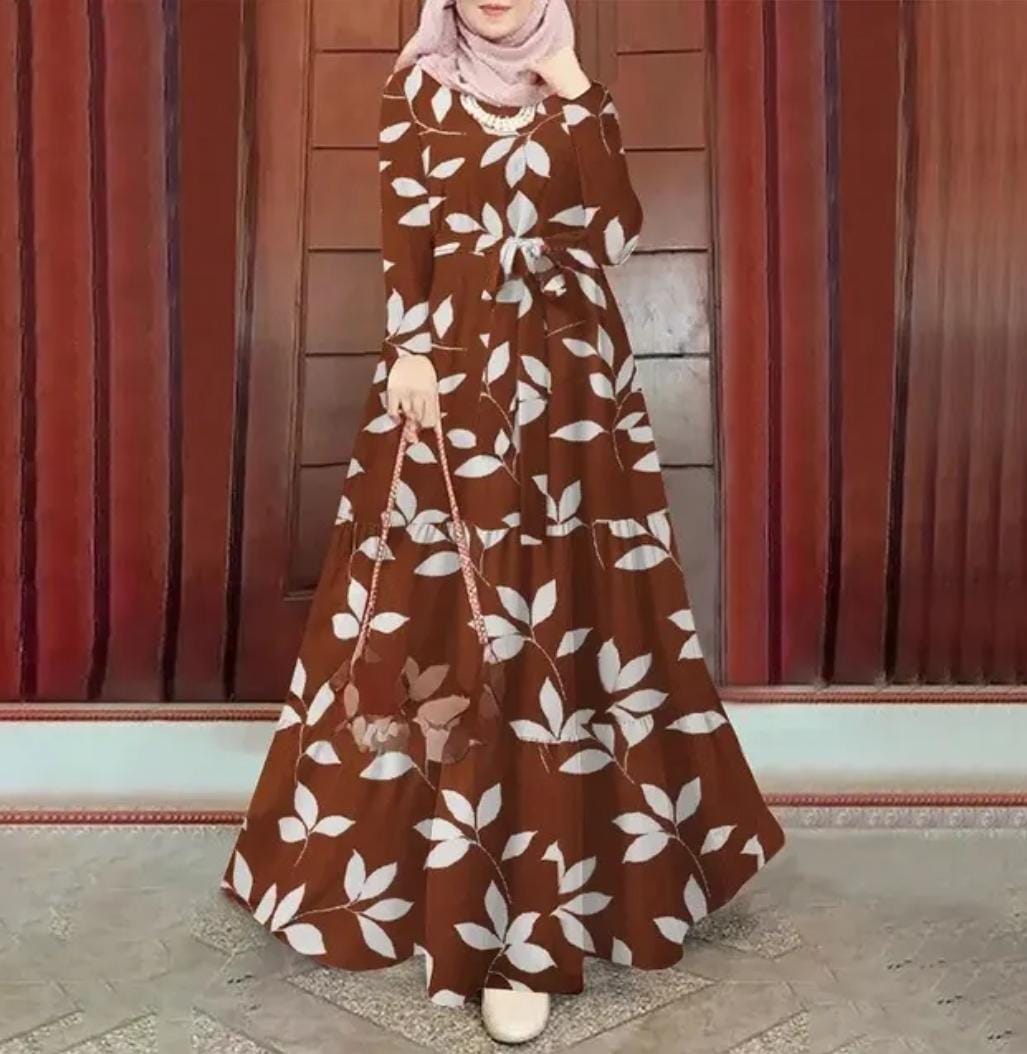 Muslim Dress Dubai Turkey Islam Clothes Casual Middle Eastern Simple Ethnic Style Print Fashion Long Skirt Muslim Abayas Women S4918093 Muslim Dress Dubai Turkey Islam Clothes Casual Middle Eastern Simple Ethnic Style Print Fashion Long Skirt Muslim Abayas Women S4918093