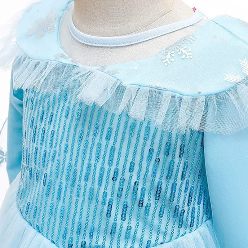 Girls Frozen Elsa Cosplay Costume 4Y
