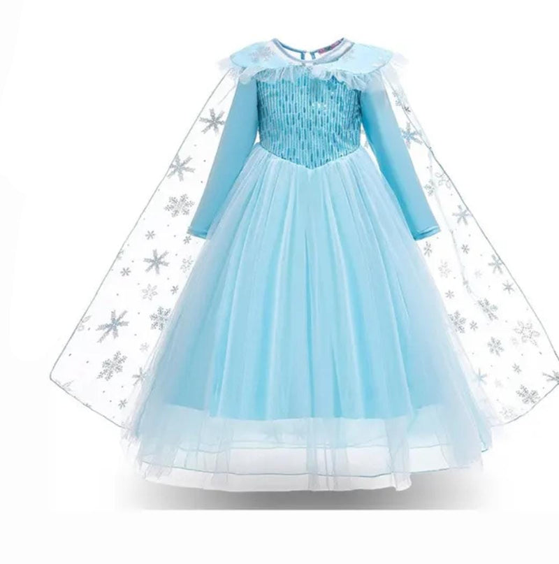 Girls Frozen Elsa Cosplay Costume 4Y