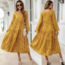 Spring Summer Women's Casual Long Sleeve Dress XL S5046398 - TUZZUT Qatar Online Shopping