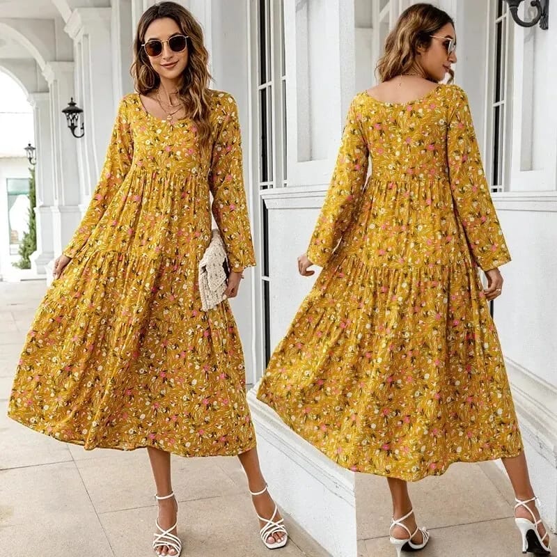 Spring Summer Women's Casual Long Sleeve Dress XL S5046398 Spring Summer Women's Casual Long Sleeve Dress XL S5046398