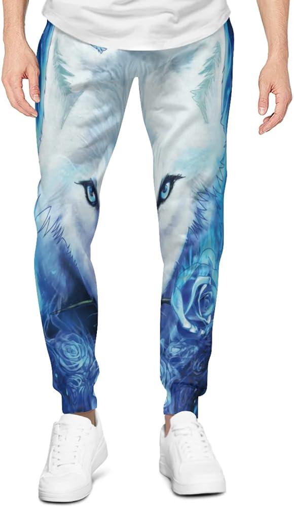 Men's 3D Wolf Print Jogger 6XL B-37891