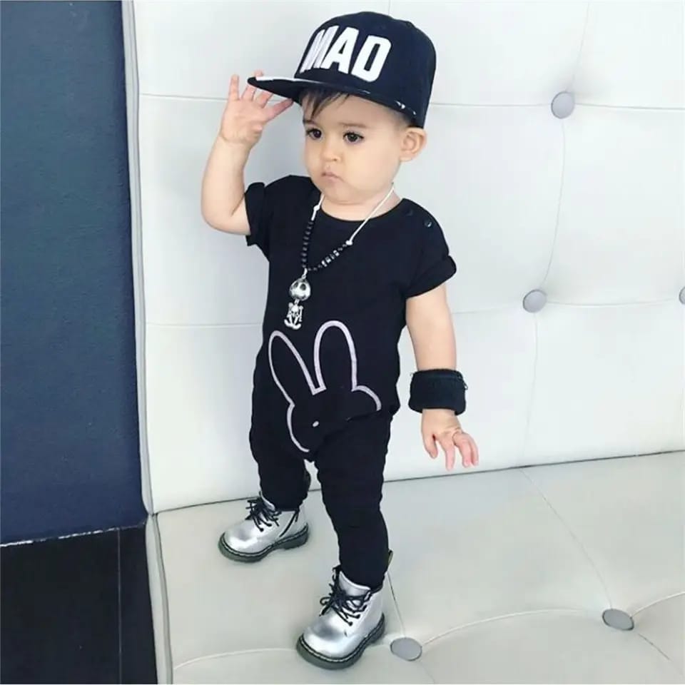 Cute Rabbit Printed Newborn Baby Romper 0-3M X354148 Cute Rabbit Printed Newborn Baby Romper 0-3M X354148