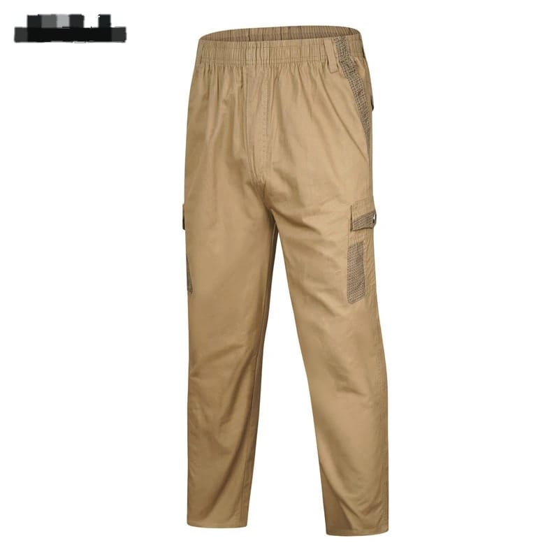 Men's Multi-Pocket Military Pants, Oversize Cargo Pants 5XL S4791442