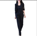High Waist Pants Set Lady Business Set 61372 - TUZZUT Qatar Online Shopping