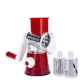 Multi-Function Vegetable Fruit Cutter Rotary Round Drum Cheese Grater with 3 Stainless Steel