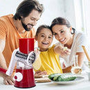 Multi-Function Vegetable Fruit Cutter Rotary Round Drum Cheese Grater with 3 Stainless Steel - TUZZUT Qatar Online Shopping