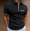 Summer Men′s Polo Shirt Solid Color Casual Short Sleeve S4981830 - TUZZUT Qatar Online Shopping