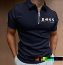 Summer Men′s Polo Shirt Solid Color Casual Short Sleeve S4981830 - TUZZUT Qatar Online Shopping