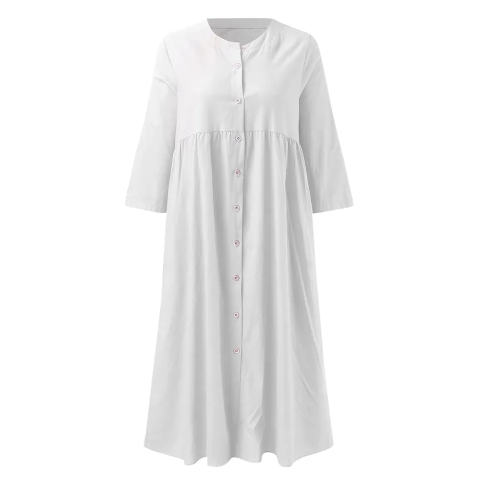 Women's 3/4 Sleeve Shirt Dress 001480039 Women's 3/4 Sleeve Shirt Dress 001480039