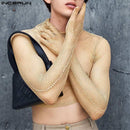 Men T Shirt Mesh Transparent Turtleneck Streetwear Long Sleeve M S4999458 - TUZZUT Qatar Online Shopping