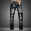 New Men's Ripped Denim Pants Fashion Casual Jeans 31 S4980965 - TUZZUT Qatar Online Shopping