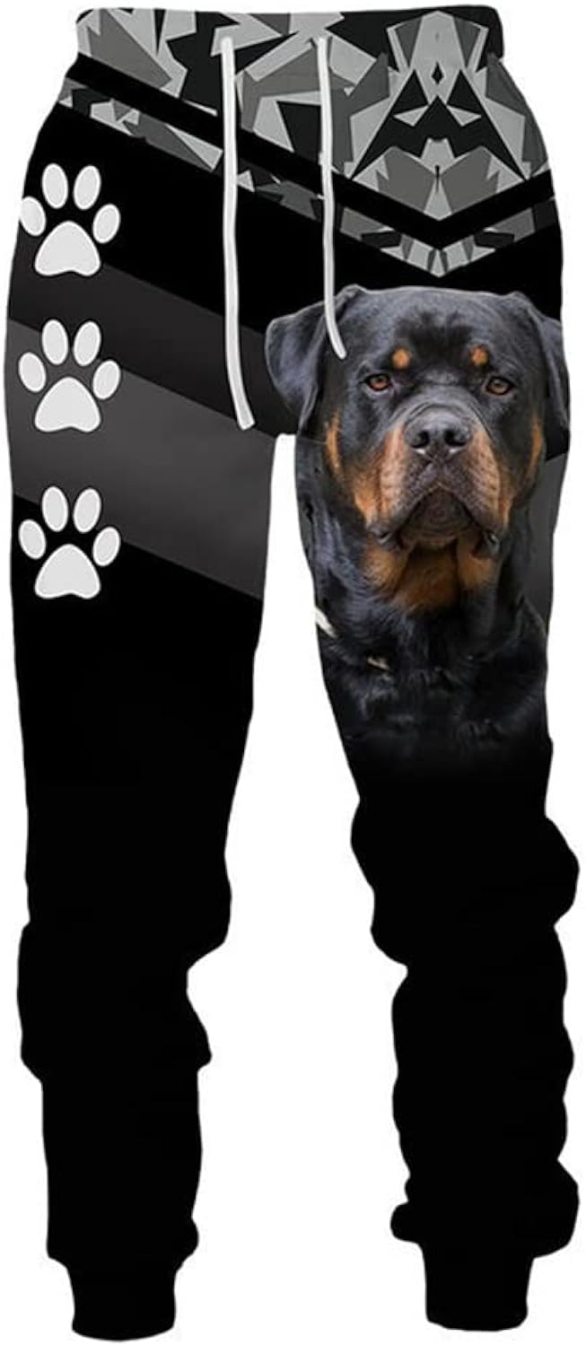 Men's Pants 3D Graphics German Shepherd Printed Casual Pants XL B-215010
