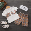 Summer Casual Fashion Plaid Top & Shorts Sets 2-3Y 276975 - TUZZUT Qatar Online Shopping