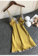 Ladies Ice Silk Satin Pajamas Women XL S4406267 - TUZZUT Qatar Online Shopping