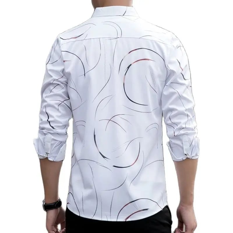 Autumn New Men's Printed Shirt Fashion Casual White Long Sleeve Shirts 3XL S4795207