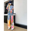 Women's Colourful Summer Lycra Co-ord 2 Pcs Set - TUZZUT Qatar Online Shopping