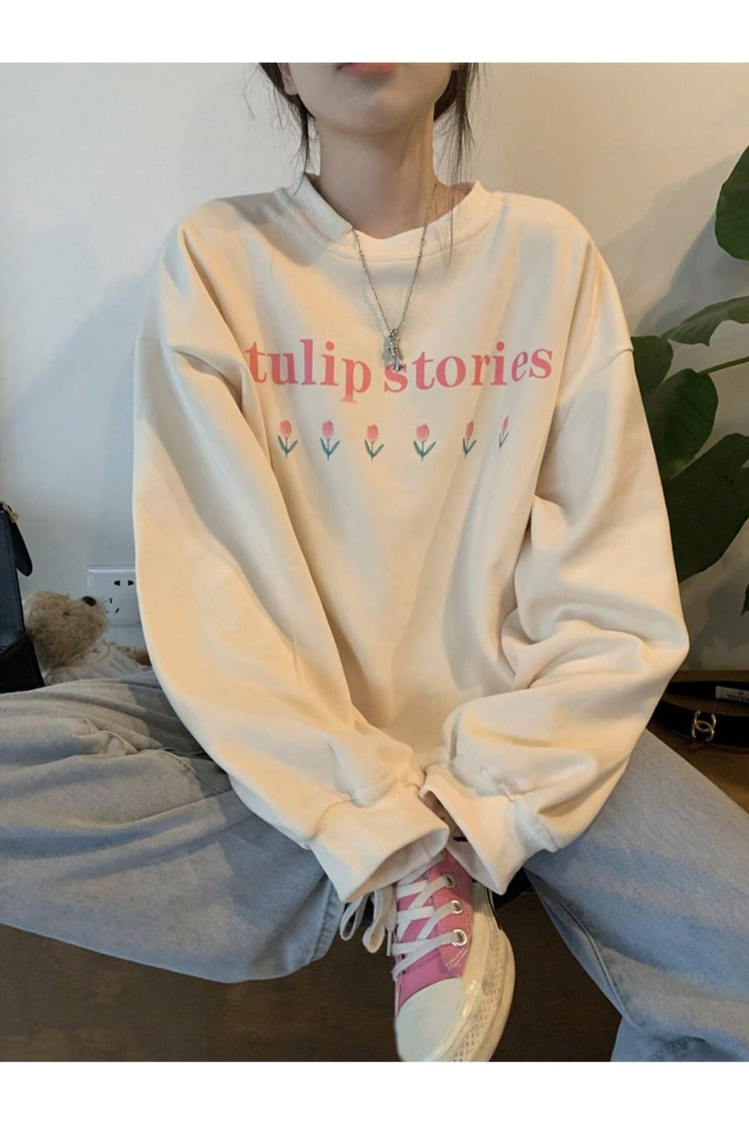 Floral and Letter Graphic Low Shoulder Oversize Sweat T-Shirt 2XL 474886 Floral and Letter Graphic Low Shoulder Oversize Sweat T-Shirt 2XL 474886