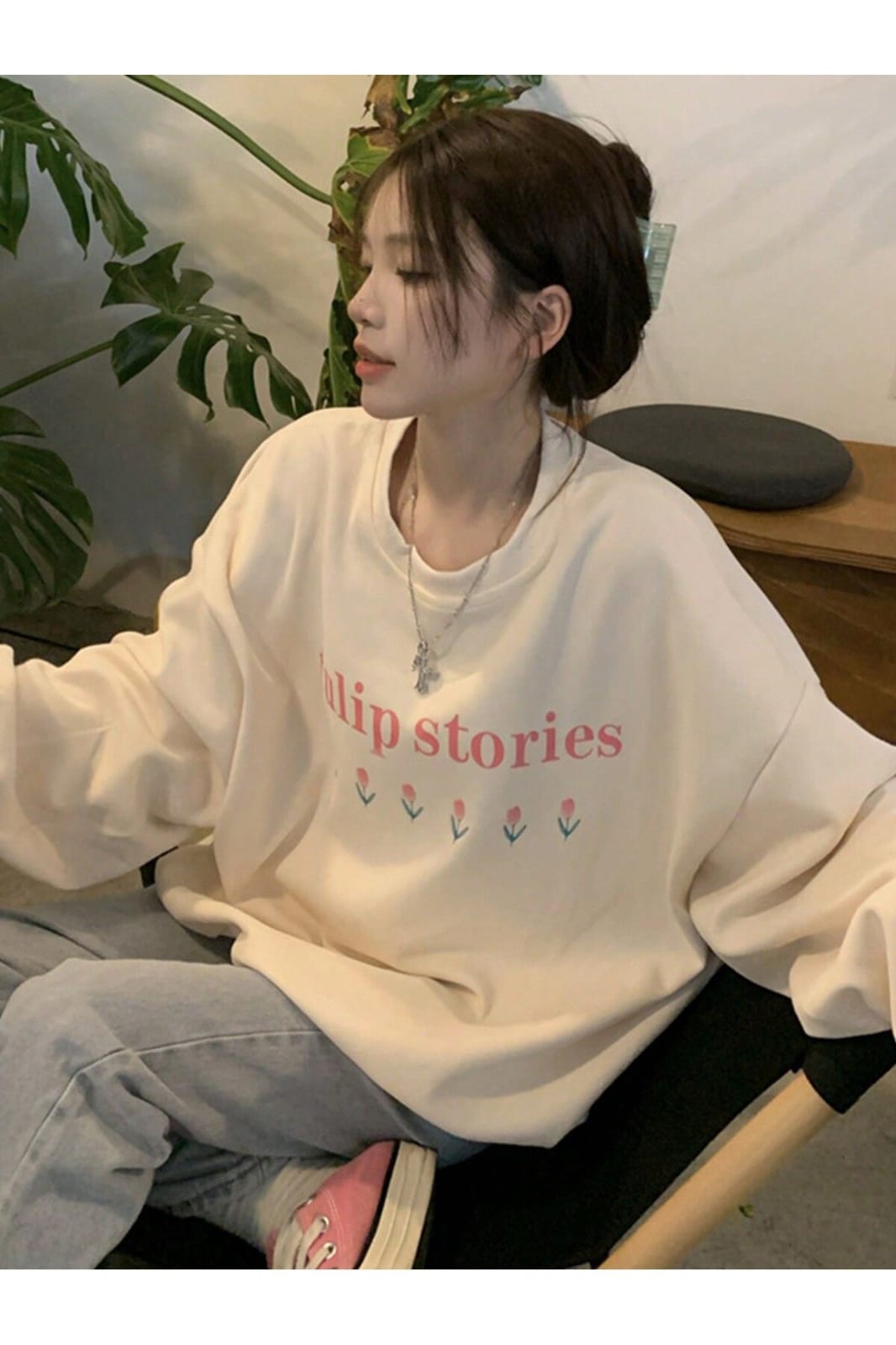 Floral and Letter Graphic Low Shoulder Oversize Sweat T-Shirt 2XL 474886 Floral and Letter Graphic Low Shoulder Oversize Sweat T-Shirt 2XL 474886