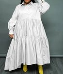 Plus Size Shirt Dresses For Women Casual Loose Big Swing Maxi Dress  XL 116363 - TUZZUT Qatar Online Shopping