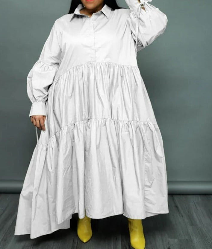 Plus Size Shirt Dresses For Women Casual Loose Big Swing Maxi Dress XL 116363 Plus Size Shirt Dresses For Women Casual Loose Big Swing Maxi Dress XL 116363