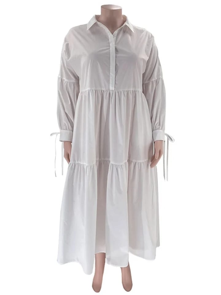 Plus Size Shirt Dresses For Women Casual Loose Big Swing Maxi Dress  XL 116363