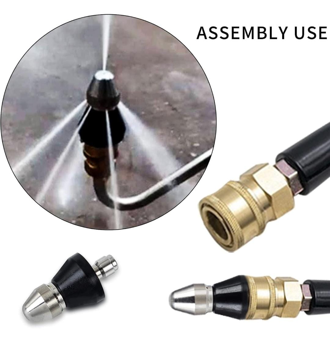 2 Pcs Sewer Cleaning High-pressure Nozzle LE90245 2 Pcs Sewer Cleaning High-pressure Nozzle LE90245