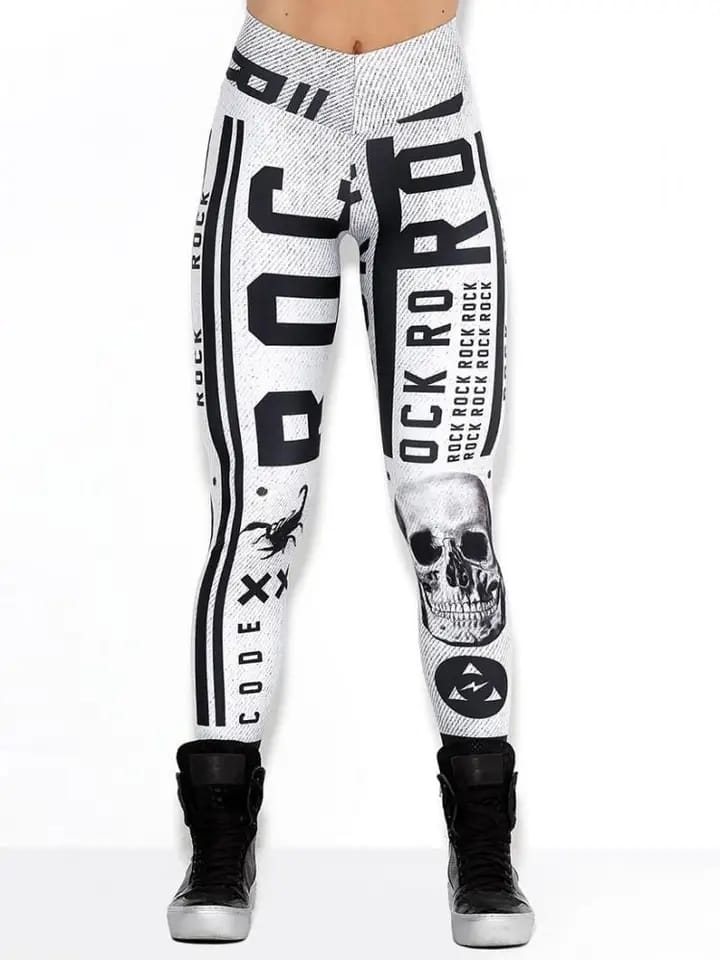 Women's Fashion Skull Print Leggings 77227 Women's Fashion Skull Print Leggings 77227