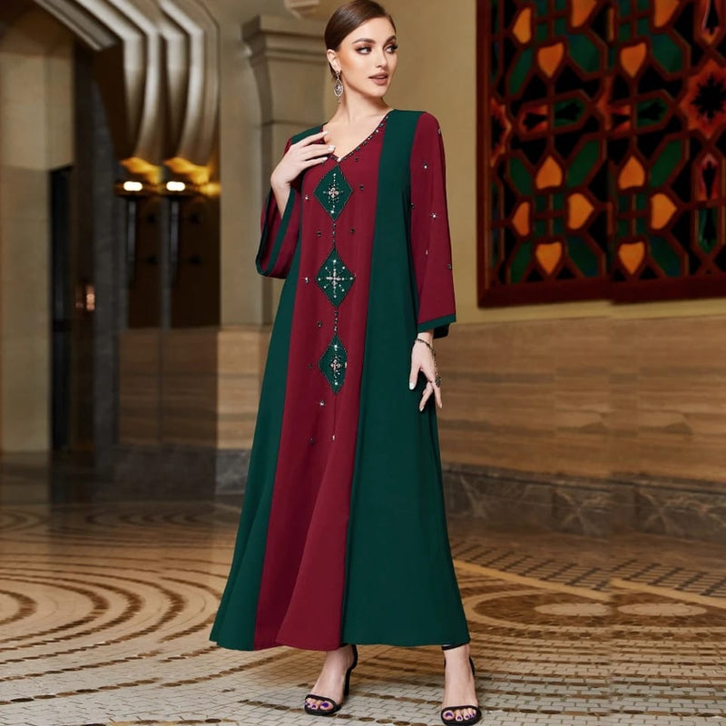 Eid Arabic Party Dress Jalabiya Islam Turkey Dresses Luxury Moroccan Kaftan Robe L 456473