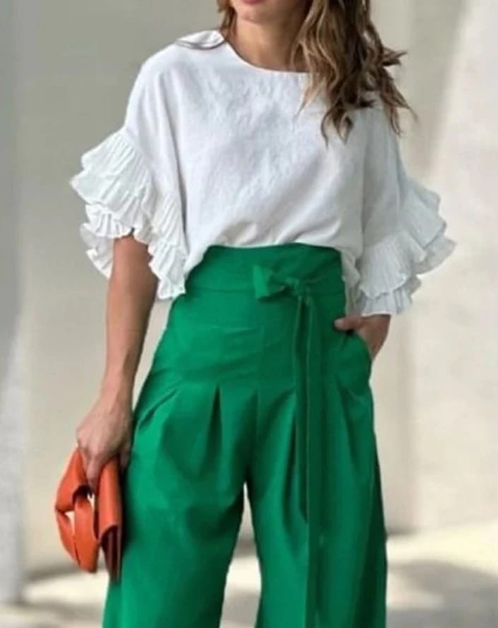 Women's Long Wide Leg Pants M 123946 Women's Long Wide Leg Pants M 123946