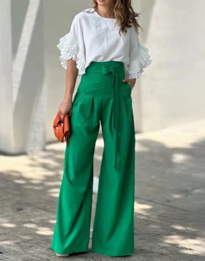 Women's Long Wide Leg Pants M 123946 Women's Long Wide Leg Pants M 123946