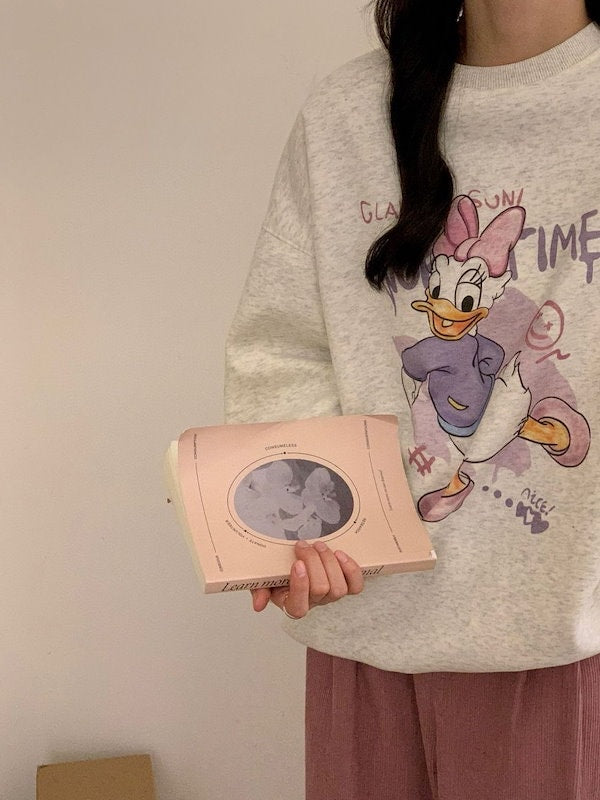 Cute Donald Duck 100% Cotton Sweater for Girls 2XL 475085