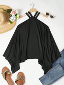 Off Shoulder Long Sleeves Shirt Tops Casual Daily Blouses For Women XL 113426 - TUZZUT Qatar Online Shopping