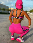 Women's Summer Sports Bra and High Waist Leggings Suit Set XL 116390 - TUZZUT Qatar Online Shopping