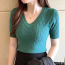 Women's Short Sleeve Knit Top Free Size 455094 - TUZZUT Qatar Online Shopping