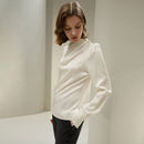 Puff Sleeves Button Neck Design Top XL 113005 - TUZZUT Qatar Online Shopping