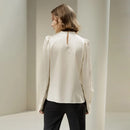 Puff Sleeves Button Neck Design Top XL 113005 - TUZZUT Qatar Online Shopping