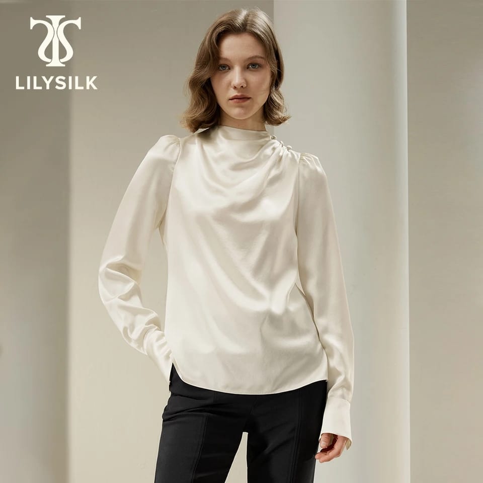 Puff Sleeves Button Neck Design Top XL 113005 Puff Sleeves Button Neck Design Top XL 113005