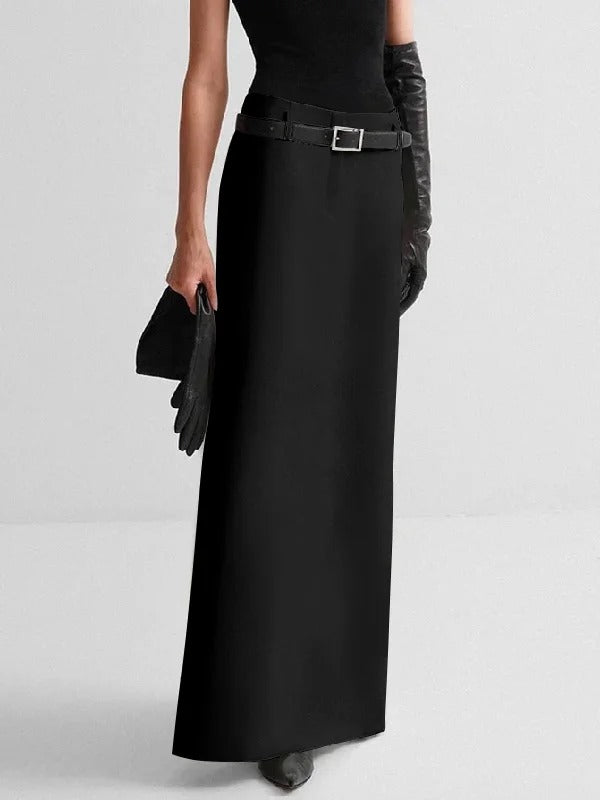 Solid Color Split-Back Skirts Bottoms 123164 Solid Color Split-Back Skirts Bottoms 123164