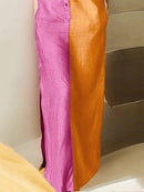 Long Sleeves Loose Buttoned Contrast Color Lapel Collar Maxi Dresses  124787 - TUZZUT Qatar Online Shopping